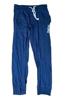 Reebok Men’s 100% Cotton Navy Blue Lounge Sleep Pants – Size Small